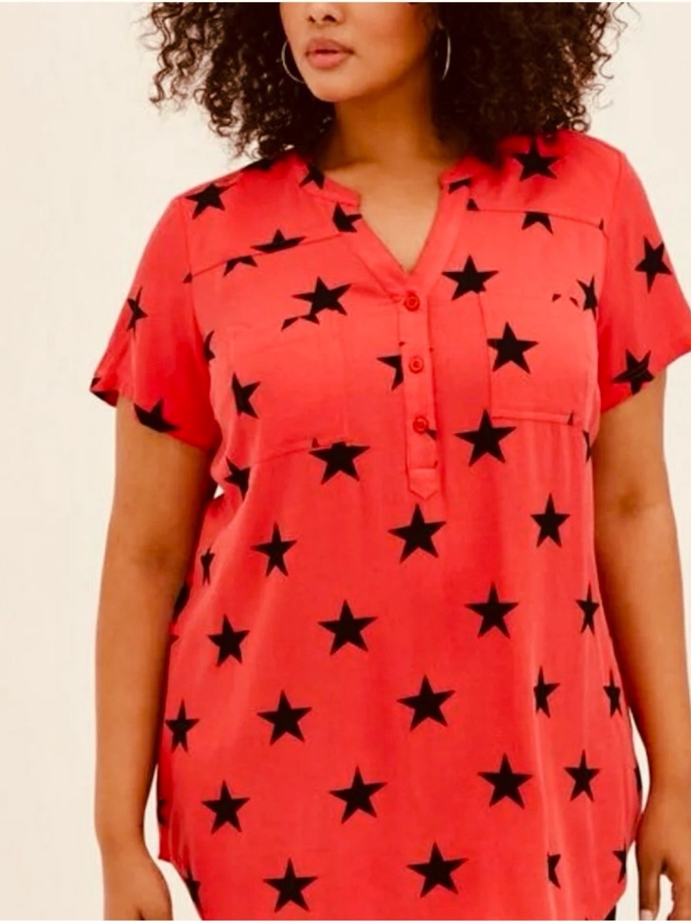 Torrid HARPER RED STAR SS MILLY TUNIC